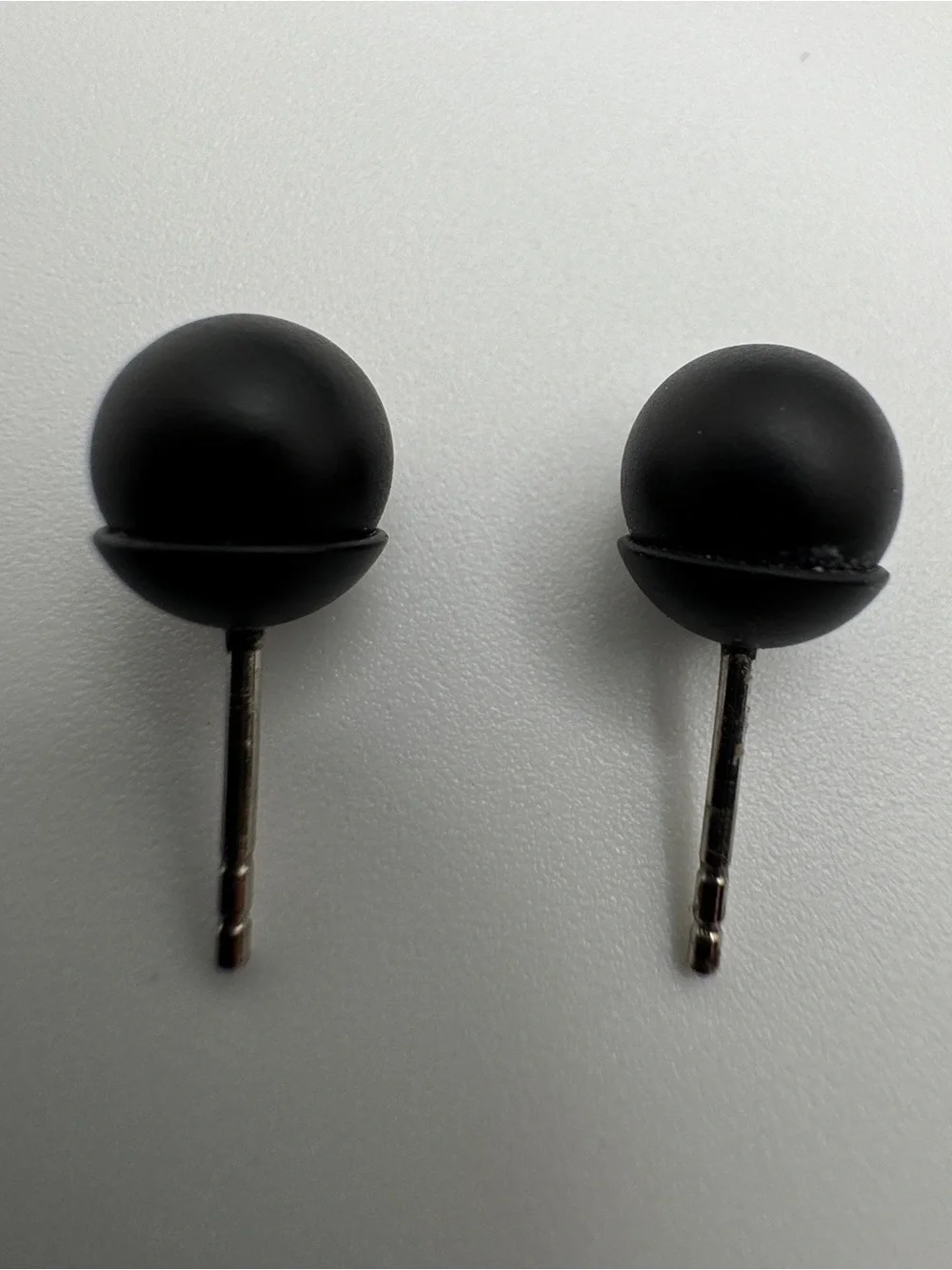 Dior Tribales Matte Black w/ Band of Encrusted Crystal Pierced Earrings